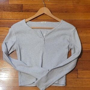 Grey Brandy Melville Long Sleeve Top
